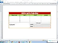 Bilgisayar Kursu - Word 2010 Kursu Tablo Örnek Çalışma